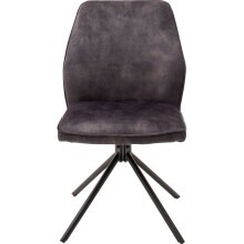 Polsterdrehstuhl >Ottawa< (2-er Set) in Anthrazit aus Metall - 52x89x64cm (BxHxT)