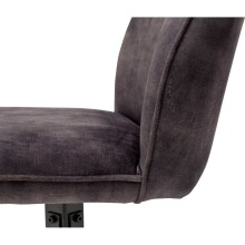 Polsterdrehstuhl >Ottawa< (2-er Set) in Anthrazit aus Metall - 52x89x64cm (BxHxT)