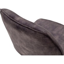Polsterdrehstuhl >Ottawa< (2-er Set) in Anthrazit aus Metall - 52x89x64cm (BxHxT)