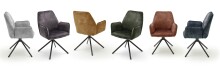 Polsterstuhl >Ottawa< (2-er Set) in Grau aus Metall - 60x89x64cm (BxHxT)