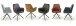 Polsterstuhl >Ottawa< (2-er Set) in Grau aus Metall - 60x89x64cm (BxHxT)