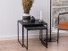 Satztisch >Inverness< in Schwarz matt aus MDF Metall - 50x45x50cm (BxHxT)