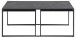Satztisch >Inverness< (3 teilig) in Schwarz matt - 120x48x60 (BxHxT)