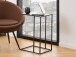 Beistelltisch >Inverness< in Schwarz matt aus MDF Metall - 43x63x35cm (BxHxT)