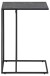 Beistelltisch >Inverness< in Schwarz matt aus MDF Metall - 43x63x35cm (BxHxT)