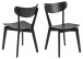 Esszimmerstuhl >Roanne< (2-er Set) in Schwarz Eiche - 45x79,5x55 (BxHxT)