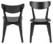 Esszimmerstuhl >Roanne< (2-er Set) in Schwarz Eiche - 45x79,5x55 (BxHxT)