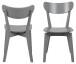 Esszimmerstuhl >Roanne< (2-er Set) in Hellgrau matt - 45x79,5x55 (BxHxT)