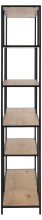 Regal >Carney< in Wildeiche aus Metall,MDF - 135x185x35cm (BxHxT)