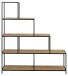 Regal >Carney< in Wildeiche aus Metall,MDF - 135x150x35cm (BxHxT)