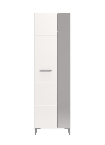 Garderobenschrank >Cacak< in Weiß - 60x191,5x33cm (BxHxT)