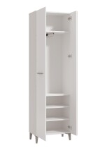 Garderobenschrank >Cacak< in Weiß - 60x191,5x33cm (BxHxT)