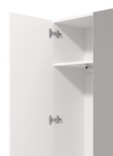 Garderobenschrank >Cacak< in Weiß - 60x191,5x33cm (BxHxT)