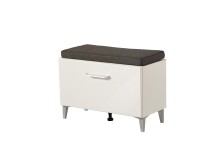Sitzbank >Cacak< in Weiß - 74,5x45x35cm (BxHxT)