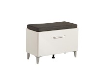 Sitzbank >Cacak< in Weiß - 74,5x45x35cm (BxHxT)