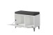 Sitzbank >Cacak< in Weiß - 74,5x45x35cm (BxHxT)