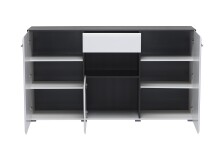 Highboard >Borca< in Opaque White - 173x96,5x41,5cm (BxHxT)