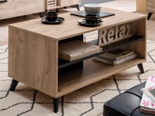 Couchtisch >Uzice< in Grey Oak - 101x47x50cm (BxHxT)