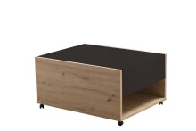 Couchtisch >Mitrovica< in Artisan Eiche Schwarz - 92x47,5x74cm (BxHxT)