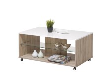 Couchtisch >Becej< in Grey Oak - 101x41,5x60cm (BxHxT)