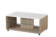 Couchtisch >Becej< in Grey Oak - 101x41,5x60cm (BxHxT)