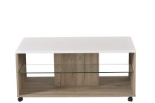 Couchtisch >Becej< in Grey Oak - 101x41,5x60cm (BxHxT)