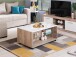 Couchtisch >Becej< in Grey Oak - 101x41,5x60cm (BxHxT)