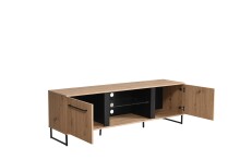 TV-Board >Sabac< in Artisan Eiche - 153x54x42cm (BxHxT)