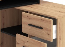Schreibtisch >Paracin< in Artisan Eiche - 135x75,5x50cm (BxHxT)