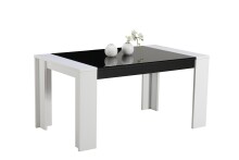 Esstisch >Temerin< in Weiß - 154x75x90,5cm (BxHxT)