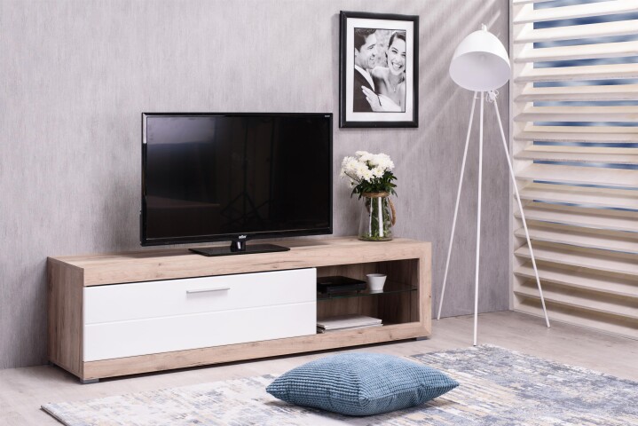 TV-Board >Ruma< in Grey Oak - 162x43x41,6cm (BxHxT)