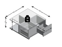 Couchtisch >Duo< in Matera - 70x36x70cm (BxHxT)