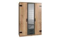 Kleiderschrank >Lothar< in Plankeneiche -...