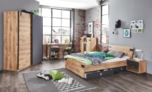 Highboard >Lothar< in Plankeneiche - 124x105x41cm (BxHxT)