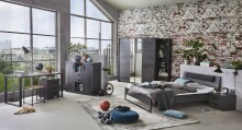 Schreibtisch >Nickola< in Graphit - 140x75x70cm (BxHxT)