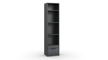 Regal >Nickola< in Graphit - 47x198x40cm (BxHxT)