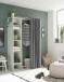 Kleiderschrank >Jill< in Weiß - 120x195x50cm (BxHxT)