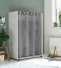 Kleiderschrank >Jill< in Weiß - 100x145x50cm (BxHxT)