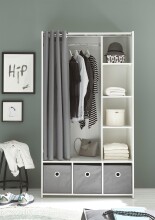 Kleiderschrank >Jill< in Weiß - 100x180x50cm...