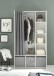 Kleiderschrank >Jill< in Weiß - 100x180x50cm (BxHxT)