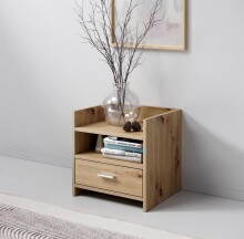 Nachtkommode >Canaan< in Artisan Eiche - 38x45x35cm...