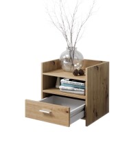 Nachtkommode >Canaan< in Artisan Eiche - 38x45x35cm (BxHxT)