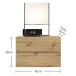 Nachtkommode >Cabo< in Artisan Eiche - 42x28x30cm (BxHxT)