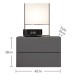 Nachtkommode >Cabo< in Graphit - 42x28x30cm (BxHxT)