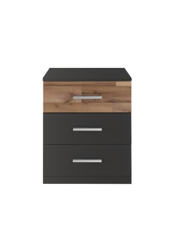 Nachtkommode >Isobel< in Graphit - 46x56x41cm (BxHxT)