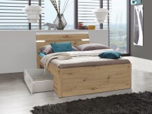 Bett >Isobel< in Artisan Eiche - 145x97x205cm (BxHxT)