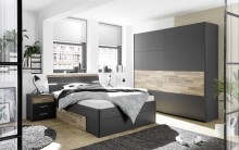 Bett >Isobel< in Graphit - 145x97x205cm (BxHxT)