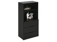 Kommode >Domenico< in Schwarz Perl - 50x101x32cm...