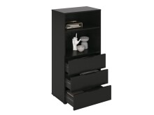 Kommode >Domenico< in Schwarz Perl - 50x101x32cm...