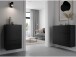 Kommode >Domenico< in Schwarz Perl - 90x80x32cm (BxHxT)